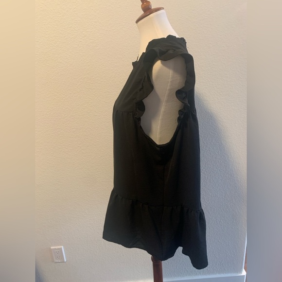 Misia Blouse Black Ruffle Sleeve Top - Picture 4 of 4